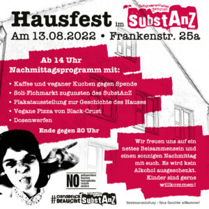 Flyer des SubstAnZ-Hausfestes