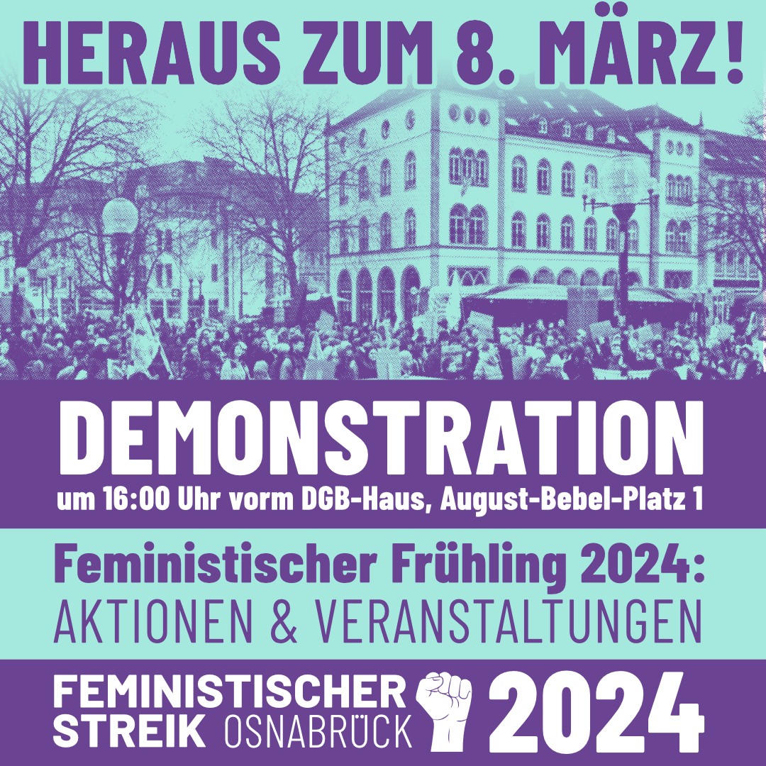 Demonstration und Veranstaltungen zum 8. März 2024