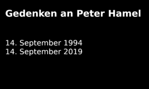 Gedenken an Peter Hamel
