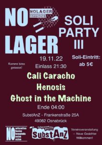 No Lager Soli Party III mit CALI CARACHO | HENOSIS | GHOST IN THE MACHINE