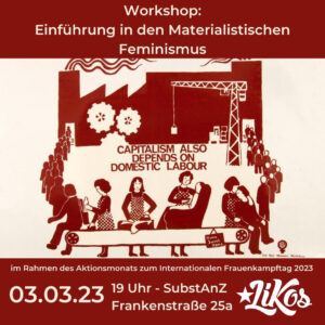 Workshop: Einführung in den Materialistischen Feminismus @ SubstAnz
