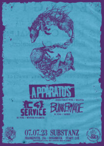 Konzert: Appäraturs (Crust Punk; MY) | C4Service | Bunkermarie