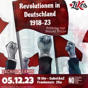 Vortrag: Revolution in Deutschland 1918-23 @ SubstAnZ